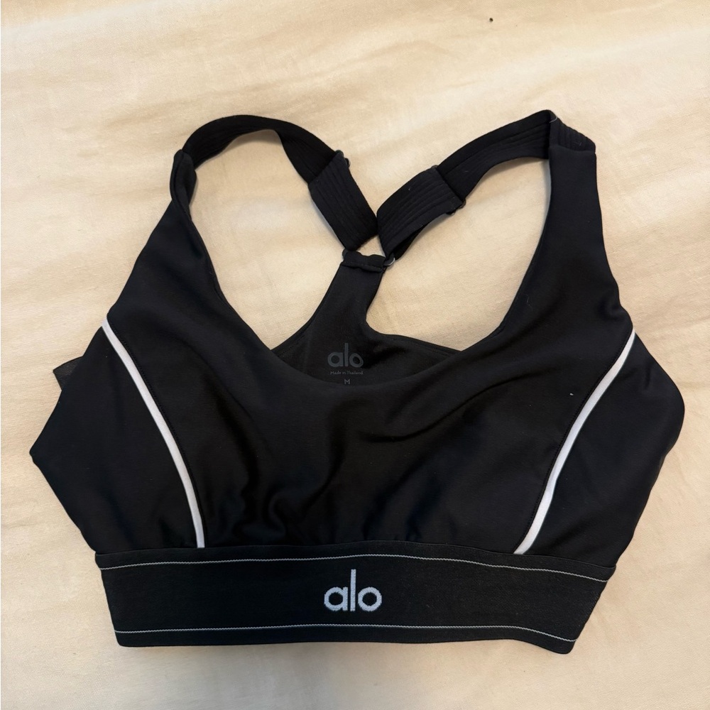 ALO Yoga Black and White Sports Bra